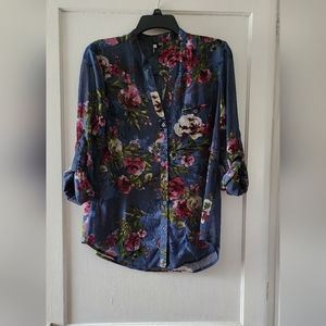 Kut from Kloth Floral Button Down Blouse